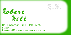 robert will business card